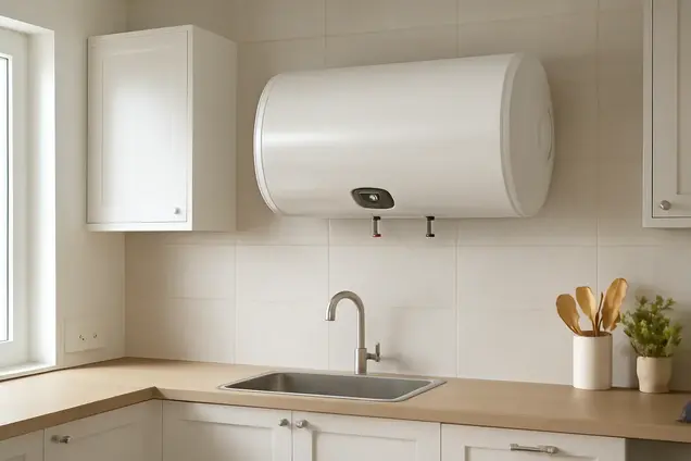 Termo eléctrico Thermor Onix Connect 40 litros instalado en cocina