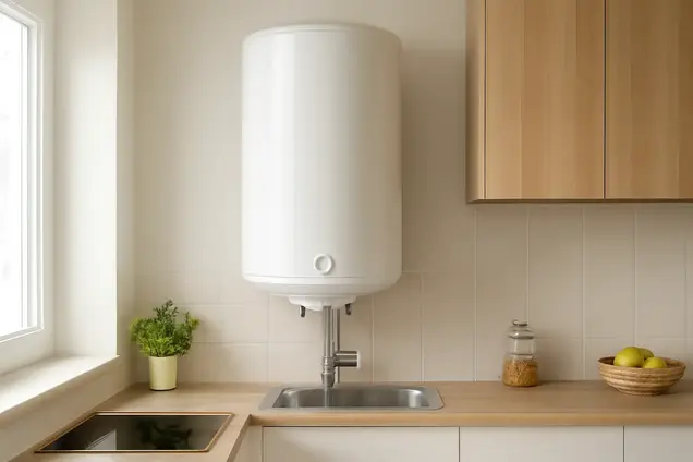 Termo Eléctrico Baxi V550 50L Serie 5 instalado en cocina