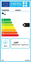 Termo eléctrico Thermor Onix Connect 40 litros en posición vertical con placa de montaje